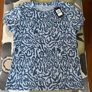 Blue Patterned Women's Top